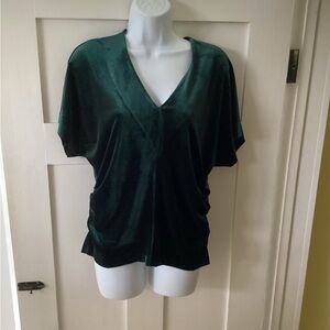 Elegant Green Velvet Women's Top